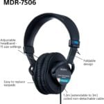 SONY MDR-7506 หูฟังมอนิเตอร์แบบ Closed-Back - Image 8