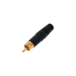 Neutrik NYS 373-0 (ปลั๊ก RCA-เหล็กชุบทองต่อท้ายสปริงสีดำ) - Image 2