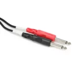 Hosa (CMP-159) Stereo Breakout, 3.5 mm TRS to Dual 1/4 in TS, 10 ft - Image 3