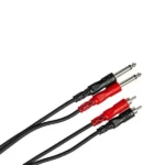 Hosa (CPR-203) Dual Cable 1/4 Inch TS to RCA 10ft - Image 4