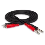 Hosa (CPR-203) Dual Cable 1/4 Inch TS to RCA 10ft - Image 3