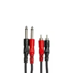 Hosa (CPR-203) Dual Cable 1/4 Inch TS to RCA 10ft - Image 5