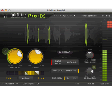 FabFilter Pro-DS De-Esser Plugin
