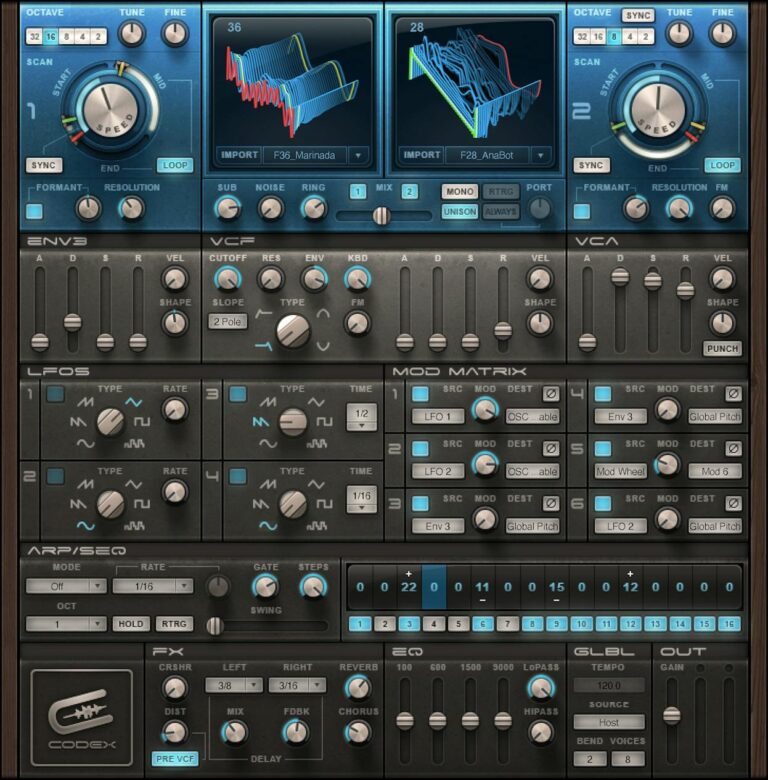 Waves Codex Wavetable Synthesizer Software