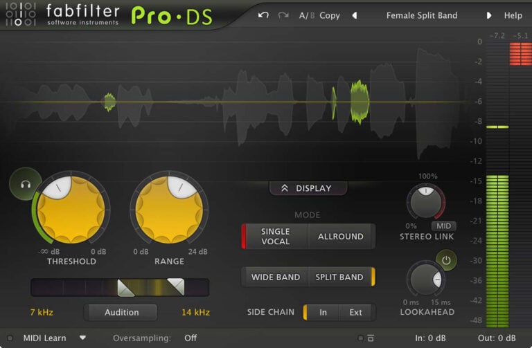 FabFilter Pro-DS De-Esser Plugin