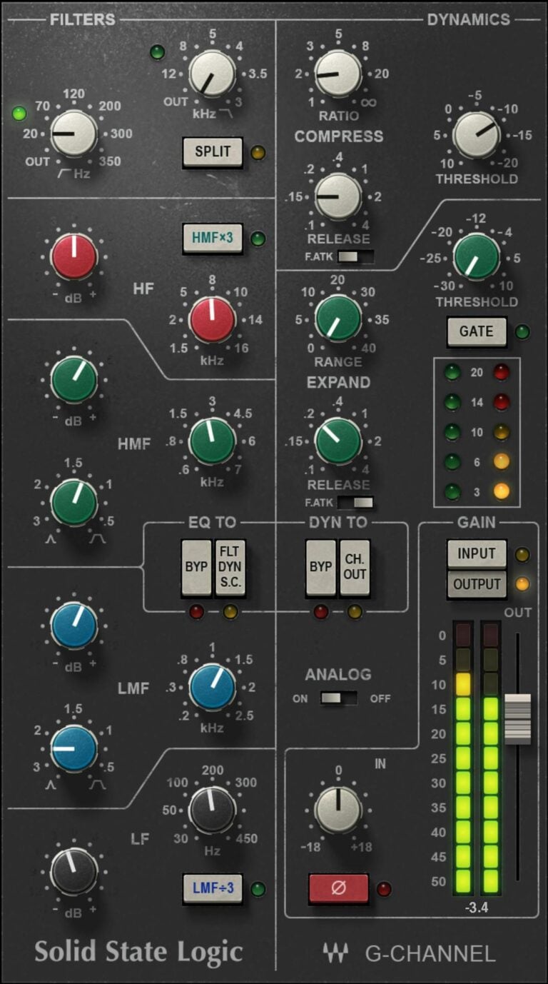 Waves SSL G-Channel EQ and Dynamics Plugin