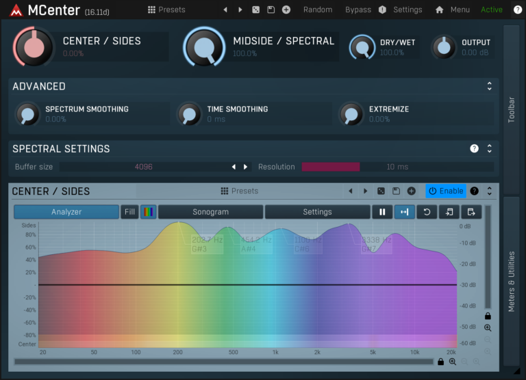 MeldaProduction MCenter Stereo Field and Mid-Side Processing Plugin