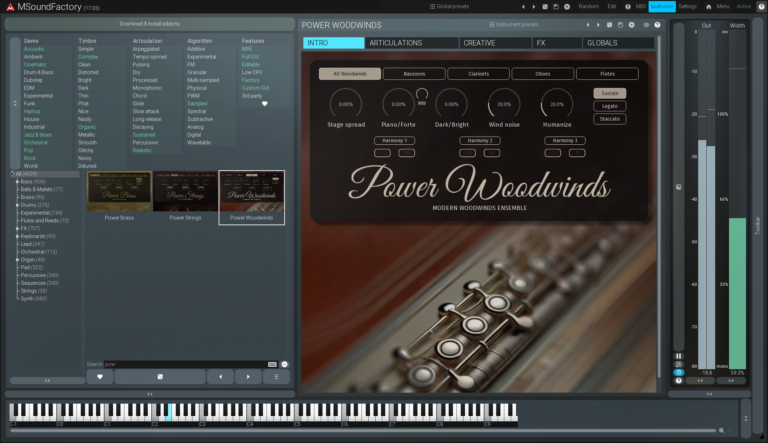 MeldaProduction PowerWoodwinds Orchestral Woodwinds Virtual Instrument
