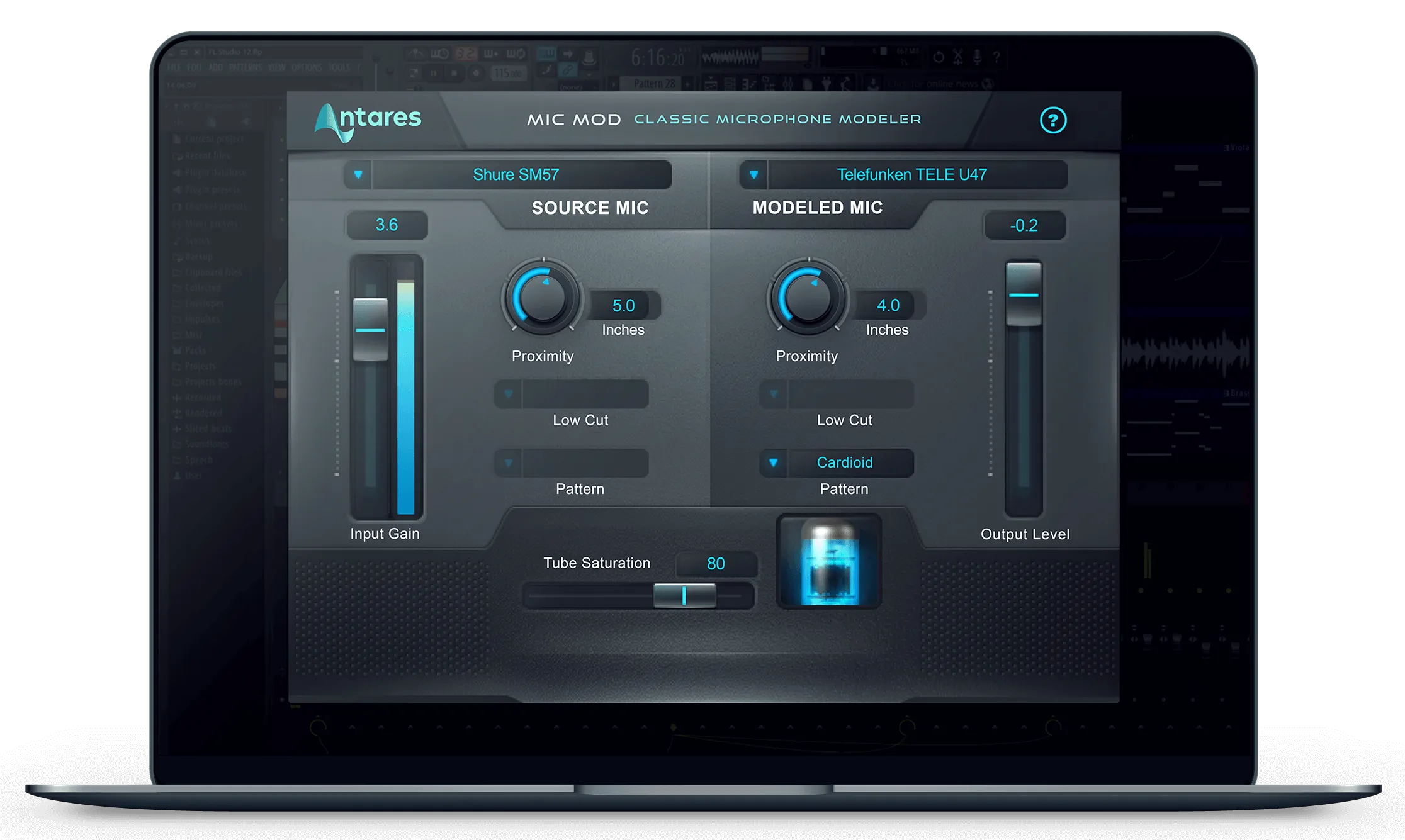 Auto-Tune_Mic_Mod_classic_microphone_modeler_plug-in_on_a_MacBook.webp Antares Mic Mod EFX Classic Microphone Modeling Plug-in