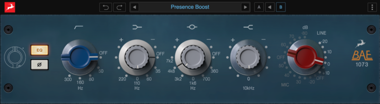 Antelope Audio BAE-1073 3-Band EQ / HPF Plugin