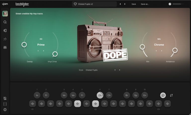 UJAM Beatmaker Dope 2 Boom Bap Virtual Drum Machine