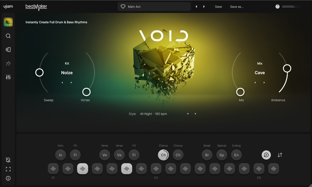 UJAM Beatmaker Void Drum & Bass Virtual Drum Machine