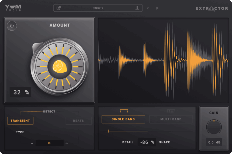 Yum Audio Extractor Beat Sharpening Processor Plugin