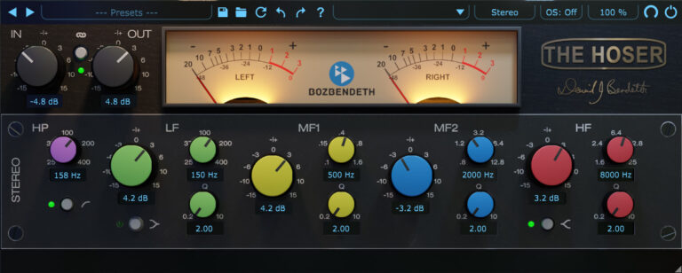Boz Digital Labs David Bendeth's The Hoser XT 2 Equalizer Plugin