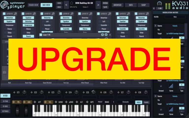 KV331 Audio SynthMaster 3 Player Plugin - Upgrade from SynthMaster 2 Player