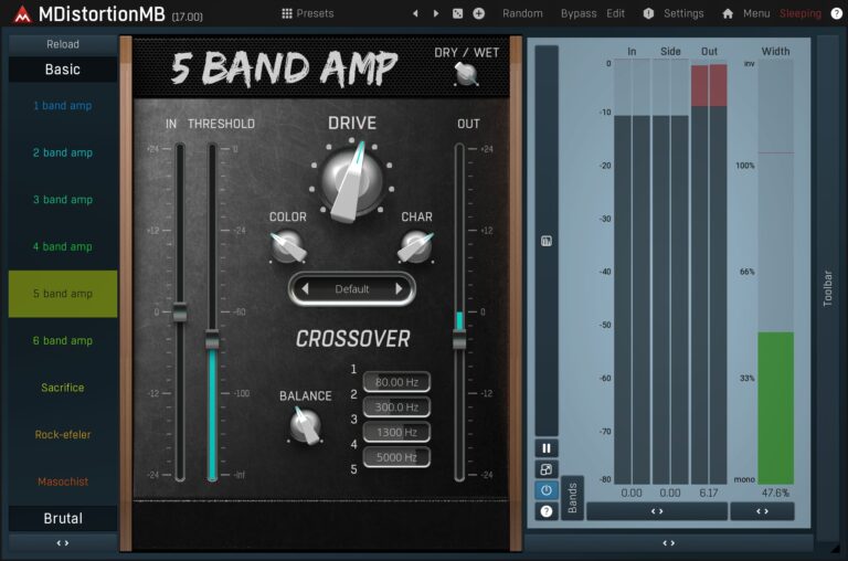 MeldaProduction MDistortionMB Distortion and Amp Simulation Plugin