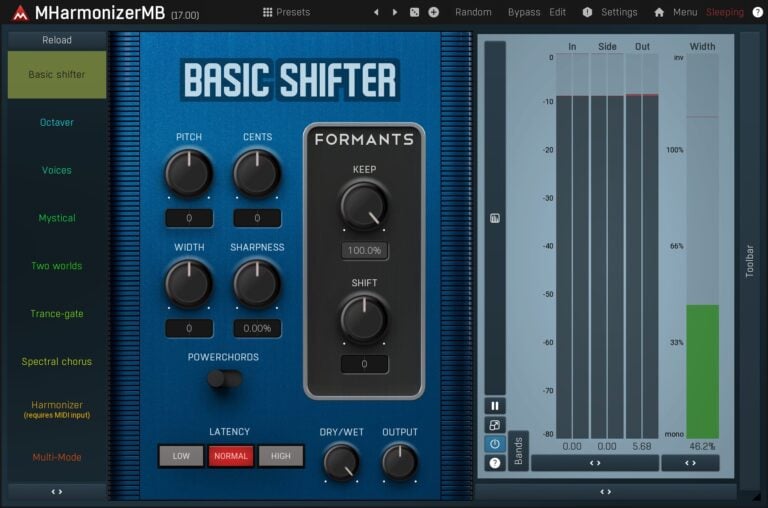 MeldaProduction MHarmonizerMB Pitch Shifter and Harmonizer Plugin