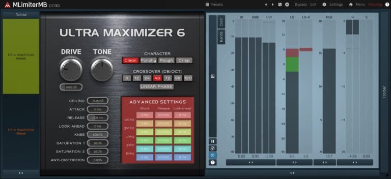 MeldaProduction MLimiterMB Multiband Limiter and Maximizer Plugin