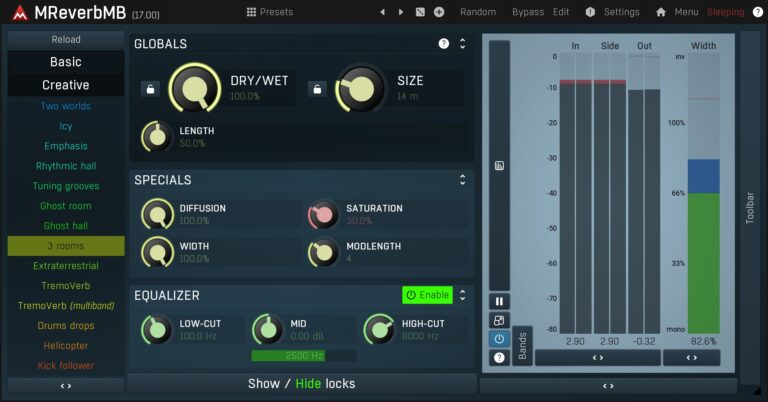 MeldaProduction MReverbMB Reverb Plugin