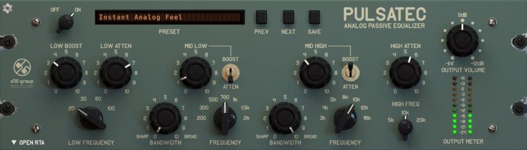 D16 Group Pulsatec Analog Passive Equalizer Plugin