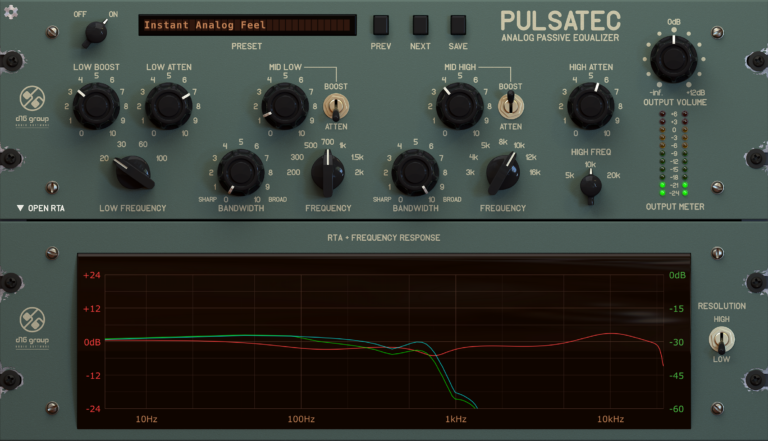 D16 Group Pulsatec Analog Passive Equalizer Plugin