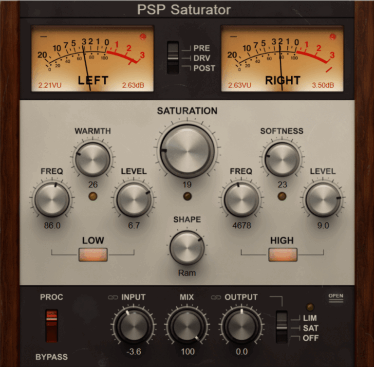 PSP Audioware Saturator Plugin