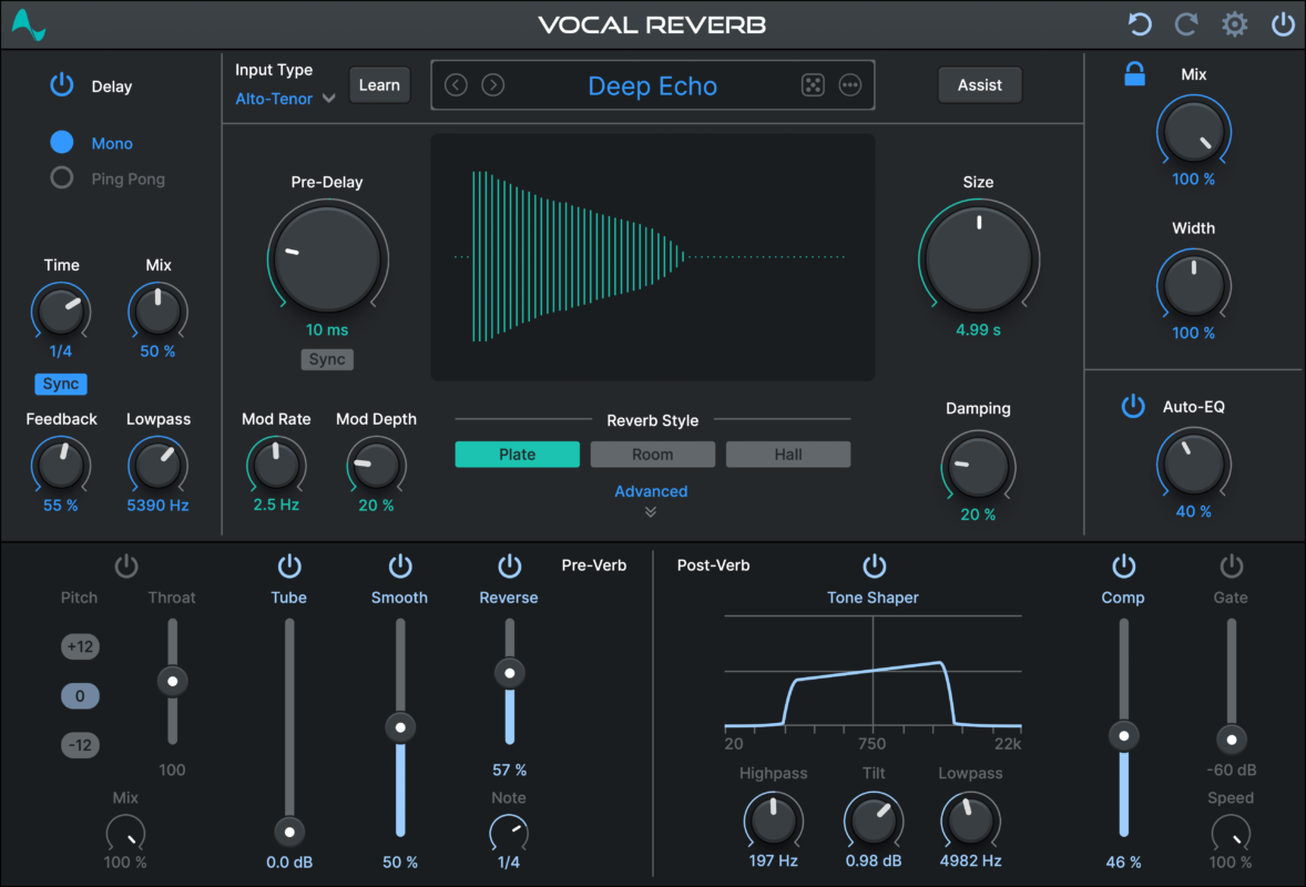 Antares AutoTune Vocal Reverb