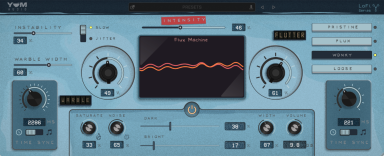 Yum Audio LoFi Flux Machine Warble and Flutter Engine Plugin