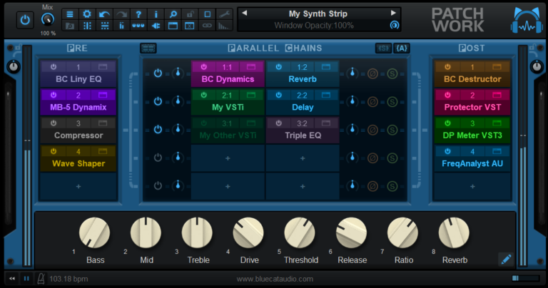 Blue Cat Audio PatchWork Configurable VST Plugin Host