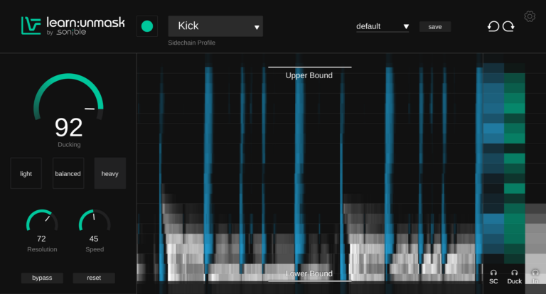 Sonible learn:unmask Spectral Ducking Plug-in