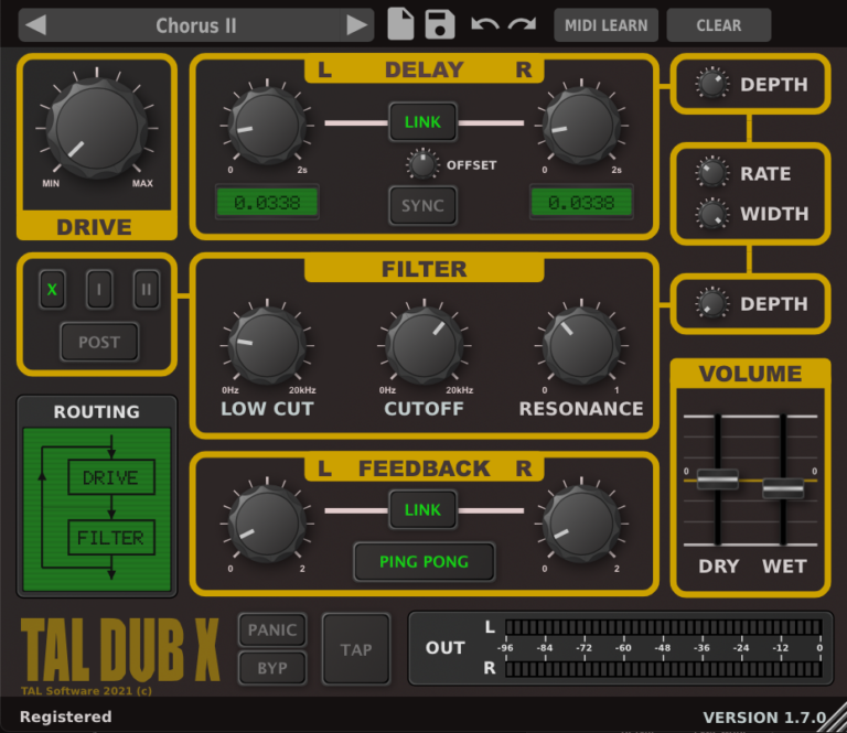 TAL Software TAL-Dub-X Delay Plugin