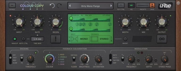 u-he Colour Copy Bucket Brigade Delay Plugin