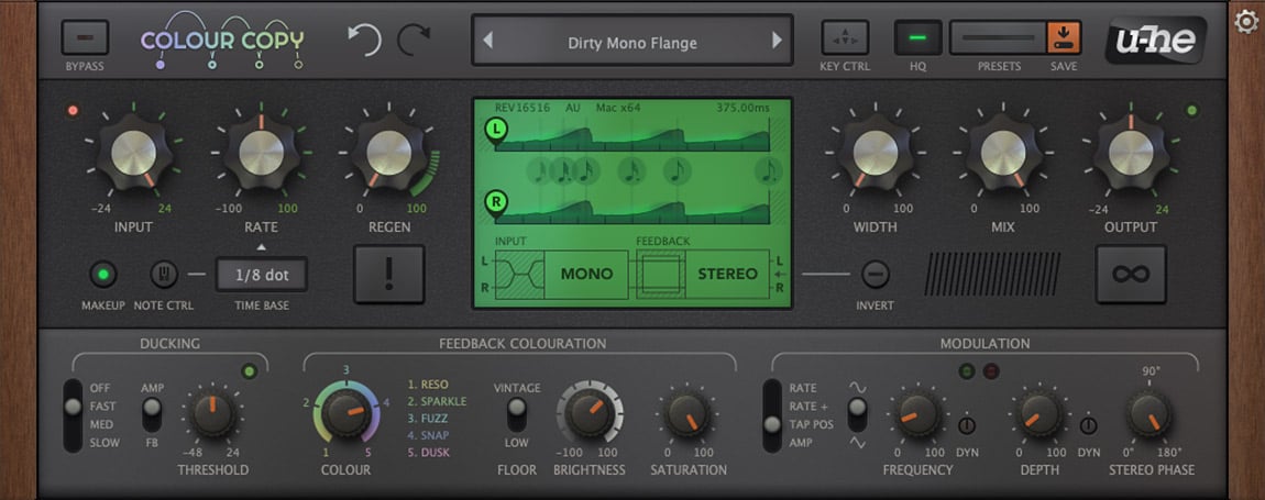 u-he Colour Copy Bucket Brigade Delay Plugin