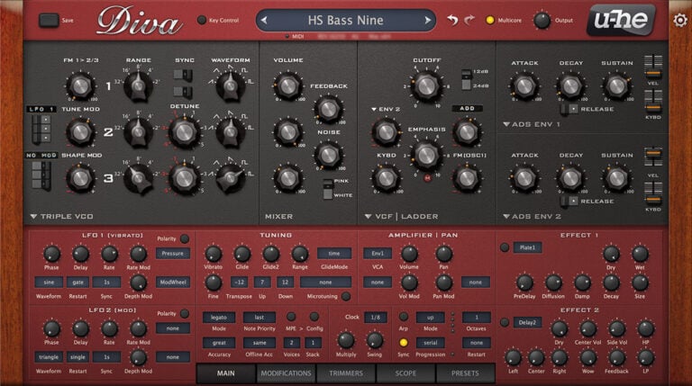 u-he Diva Tom Wolfe Virtual Synthesizer and Sound Bank Bundle