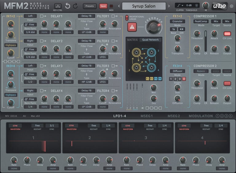 u-he MFM2: More Feedback Machine 2.5 Digital Delay Plugin
