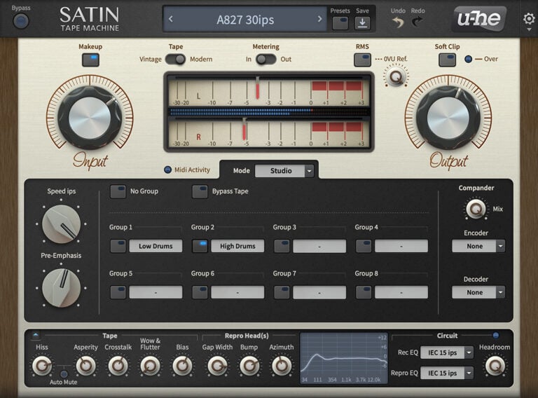 u-he Satin Tape Machine Plugin