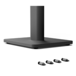 KANTO SPH Universal Height Adjustable Bookshelf Speaker Stands - Black, Pair - Image 3